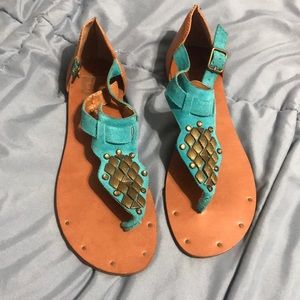 Blue sandals
